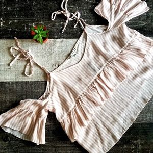 American Eagle | NWT Pink & White Stripe Cami